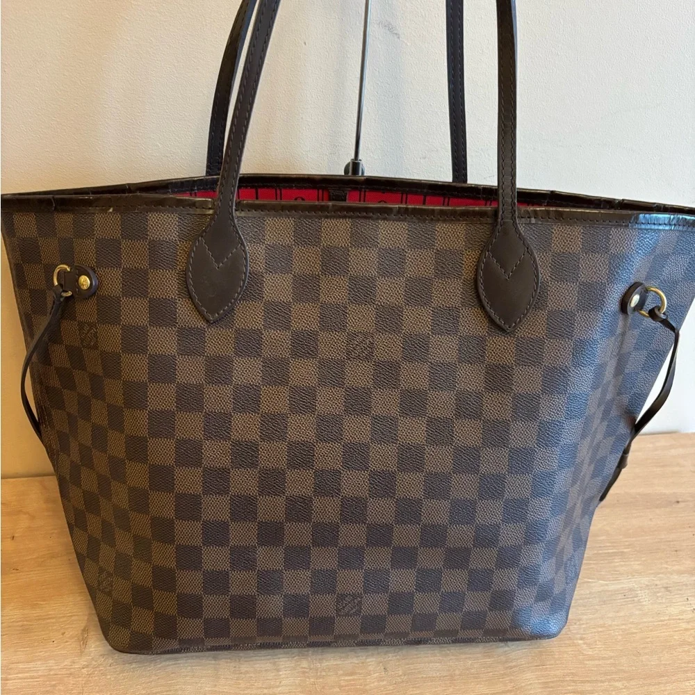 Authentic Louis Vuitton neverfull MM damier ebene shoulder bag - Picture 2 of 8